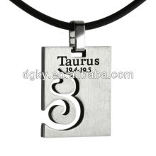 Collares de signo del zodiaco del Taurus del acero inoxidable